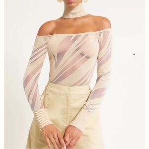 NWT Cult Gaia Beige Knit top size XS